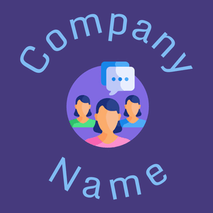 Chat group logo on a Jacksons Purple background - Communicações