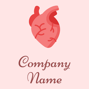 Heart logo on a pink background - Hospital & Farmácia