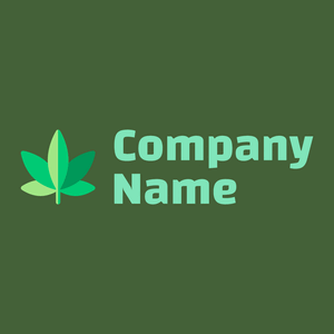 Caribbean Green Marijuana on a Green House background - Medical & Farmacia
