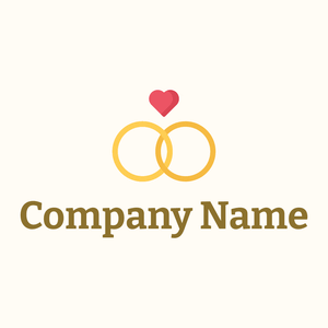 Wedding ring with heart logo on a beige background - Appuntamenti