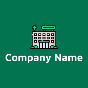 Hospital logo on a Watercourse background - Hospital & Farmácia