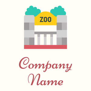 Zoo logo on a Floral White background - Animais e Pets