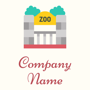 Zoo logo on a Floral White background - Animali & Cuccioli