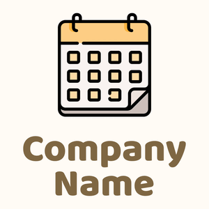 Calendar logo on a White background - Abstrait