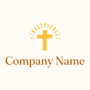 Golden Tainoi Cross on a Floral White background - Religieus