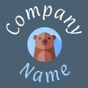 Bear logo on a Chambray background - Animales & Animales de compañía