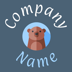 Bear logo on a Chambray background - Dieren/huisdieren