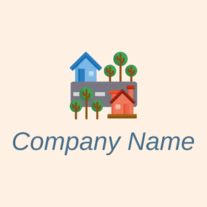 Neighborhood logo on a Seashell background - Abstrait