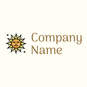 Sun logo on a Ivory background - Abstract