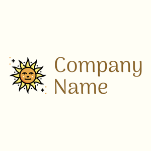 Sun logo on a Ivory background - Abstrait