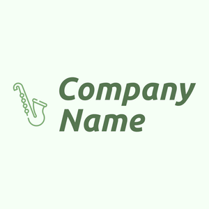 Saxophone logo on a Honeydew background - Arte & Entretenimiento