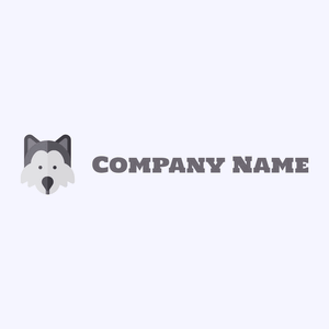 Wolf logo on a Ghost White background - Animaux & Animaux de compagnie