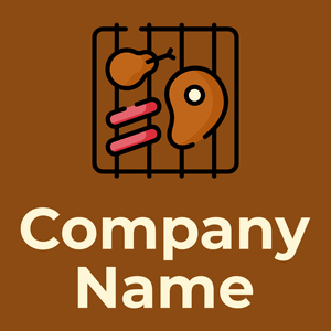 Barbecue logo on a Saddle Brown background - Alimentos & Bebidas