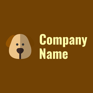 Dog logo on a Olive background - Animales & Animales de compañía