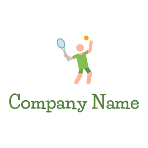 Tennis Player logo on a White background - Juegos & Entretenimiento