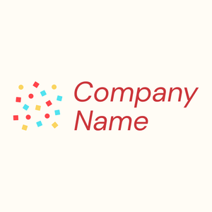 Confetti logo on a Floral White background - Abstrakt