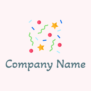 Confetti logo on a Lavender Blush background - Abstract