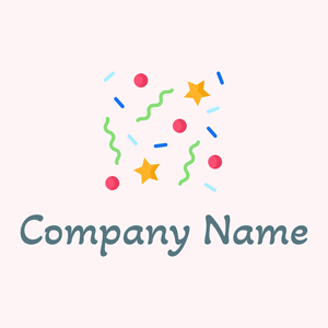 Confetti logo on a Lavender Blush background - Abstrakt