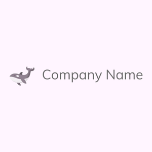Killer whale logo on a Lavender Blush background - Abstracto