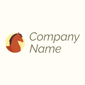 Rounded Horse on a Floral White background