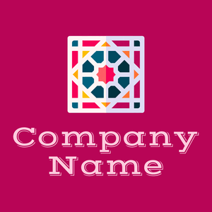 Pattern logo on a Jazzberry Jam background - Abstrait
