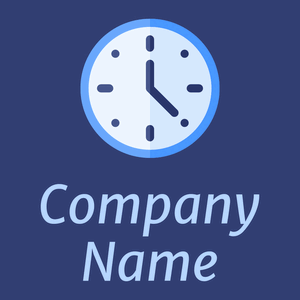 Clock on a Resolution Blue background