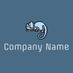 Blue Chameleon on a Wedgewood background - Animaux & Animaux de compagnie