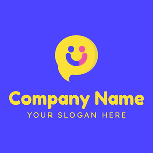 Smiling speech bubble logo - Comunicaciones