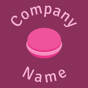 Macaron logo on a Rose Bud Cherry background - Cibo & Bevande