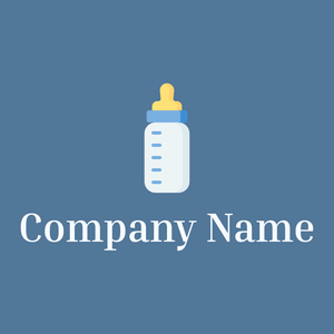Feeding bottle logo on a San Marino background - Niños & Guardería
