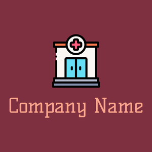 Clinic logo on a Paprika background - Medical & Pharmaceutical