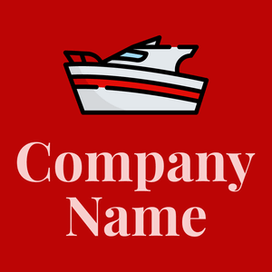 Boat logo on a Venetian Red background - Automobili & Veicoli