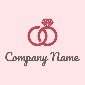 Wedding ring logo on a Misty Rose background - Mode & Schönheit