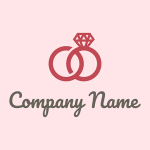 Wedding ring logo on a Misty Rose background - Mode & Beauté