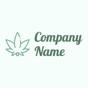 Cannabis logo on a Mint Cream background - Agricultura