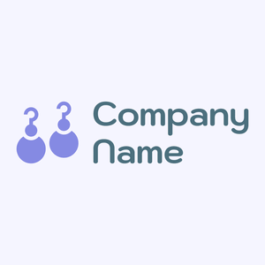 Earrings logo on a Ghost White background - Mode & Beauté