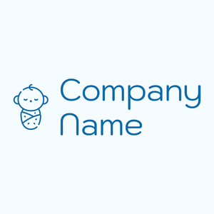 Baby logo on a Alice Blue background - Crianças & Cuidados