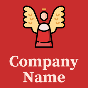 Caramel Angel on a Persian Red background - Religion