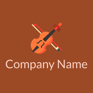 Violin logo on a Rich Gold background - Entertainment & Arts