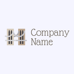 Brooklyn bridge logo on a grey background - Abstracto