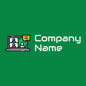 Online meeting logo on a Watercourse background - Gemeenschap & Non-Profit