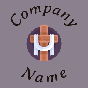 Cross logo on a Topaz background - Religieus