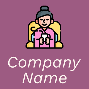 Comfort logo on a Mauve Taupe background - Abstracto