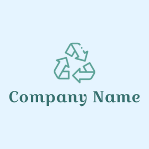 Recycling logo on a Alice Blue background - Environnement & Écologie