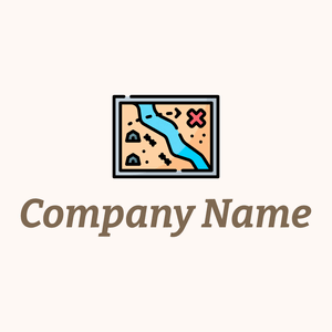 Map logo on a Seashell background - Automóveis & Veículos