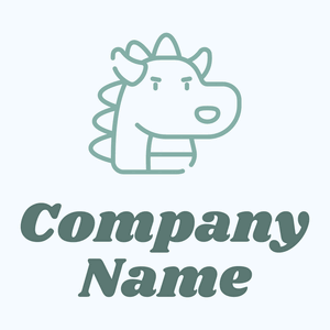 Dragon logo on a Alice Blue background - Dieren/huisdieren