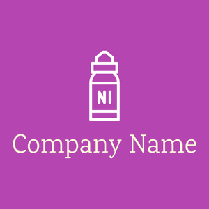 Nicotine logo on a Fuchsia background - Abstrait