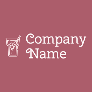 Iced coffee logo on a Coral Tree background - Comida & Bebida