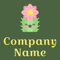 Feijoa Cactus logo on a Tom Thumb background - Floral