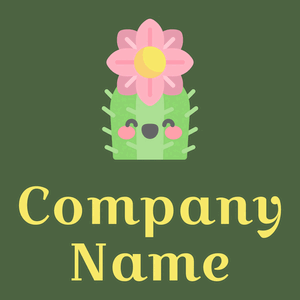 Feijoa Cactus logo on a Tom Thumb background - Floral